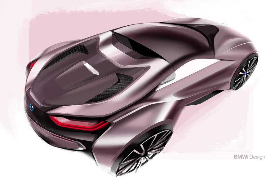 Эскиз BMW i8 Roadster (I15) 2018 года  (WW) (фото 33 из 198)